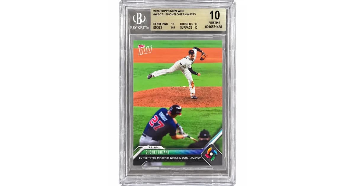 2023 TOPPS NOW WBC SHOHEI OHTANI #WBC71 BGS10 / 大谷翔平 | CARDBOOM
